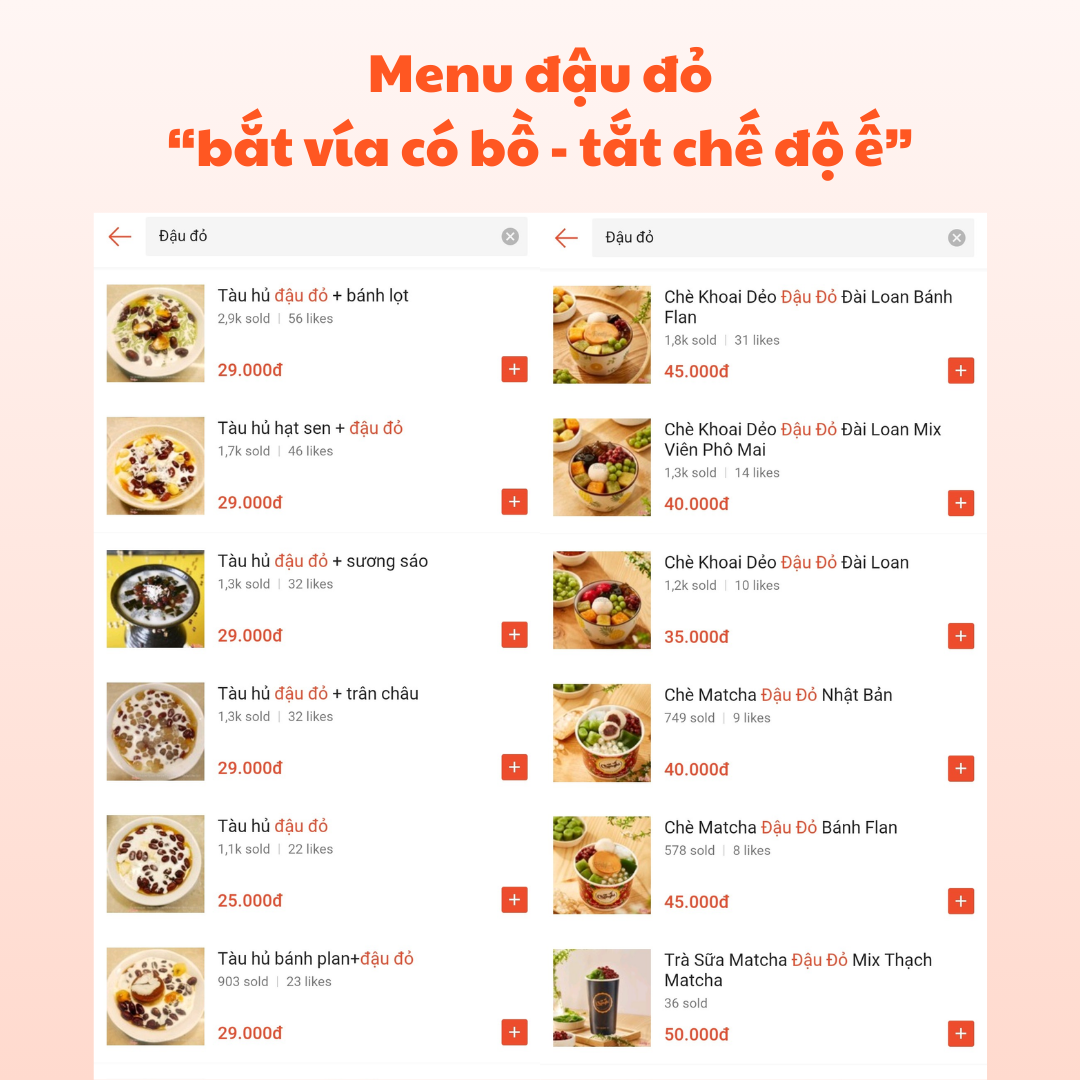 ShopeeFood “mách nước” hàng loạt món ăn, thức uống chế biến từ đậu đỏ việc của bạn bây giờ chỉ cần đặt món liền tay thôi nào!