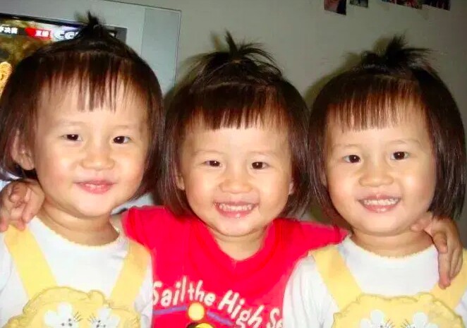 3 chị em Hong Yilan, Hong Qilan và Hong Shenglan hồi nhỏ.