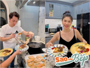 Bếp Eva - "Anh trai" Đăng Khôi được vợ khen nức nở tài nấu nướng, đồ ăn bày đẹp như nhà hàng