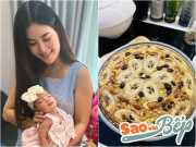 Bếp Eva - Mẹ bỉm sữa Kha Ly bận chăm con vẫn xuống bếp làm chiếc bánh to tướng, ăn vào không sợ mập