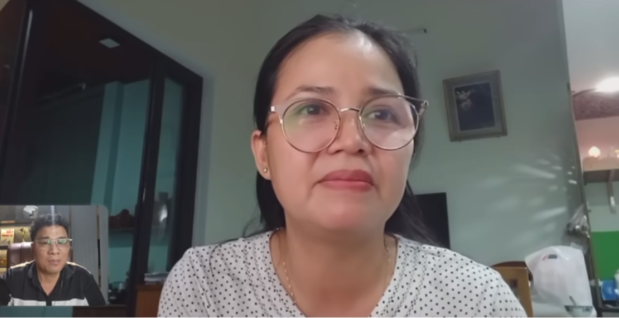 Cô Oanh lên chương trình chia sẻ thông tin tìm người thân.