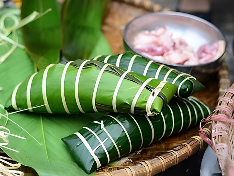 Bánh chưng gù trở thành đặc của miền núi phía Bắc. 