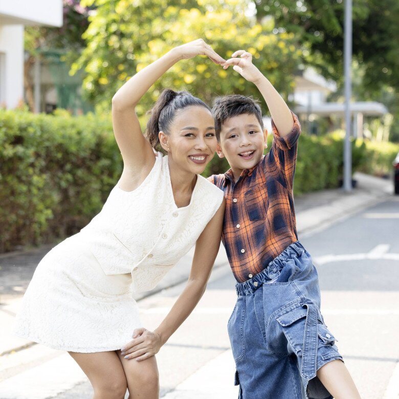 Thảo Trang được con trai ủng hộ tham gia chương trình.
