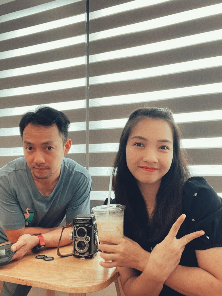 Vợ chồng Tiến Đạt không ngại chuyện bị nhắc về tình cũ.