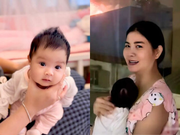 Con gái Kha Ly giống mẹ như đúc, được khen sáng dạ vì có 2 xoáy tóc