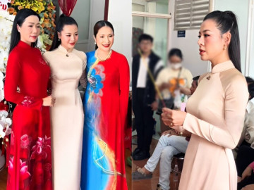 Nam Thư bất ngờ xuất hiện sau thời gian dài ở ẩn vì ồn ào tiểu tam, sum họp cúng Tổ nghề với dàn nghệ sĩ