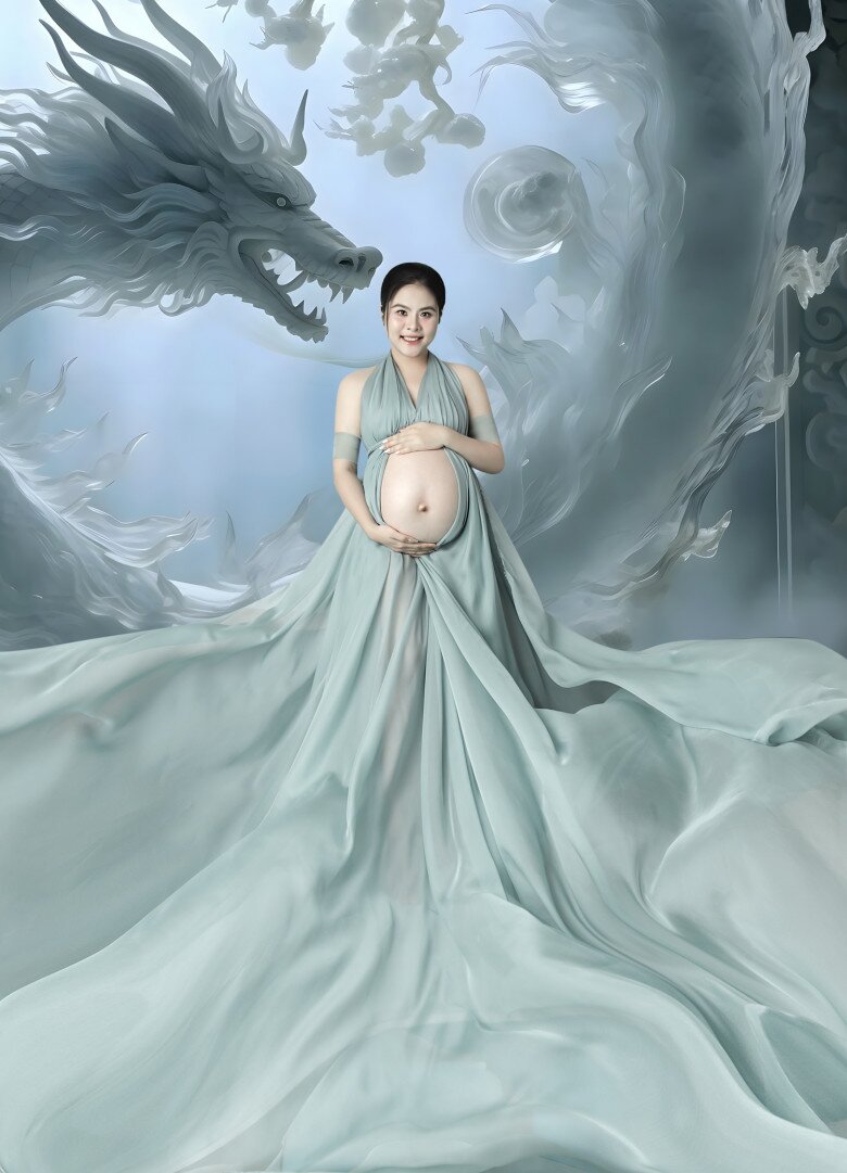 Sao việt chụp ảnh bầu cùng con vân trang vật lộn với 3 con gái quý tử nhà chi bảo diễn sâu chuẩn con nhà nòi - 1