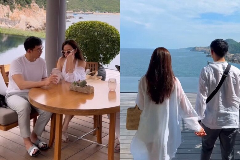 Thiếu gia minh đạt ôm hoa chúc mừng midu nhận bằng thạc sĩ loại giỏi nhìn vợ mới cưới bằng ánh mắt si mê - 10