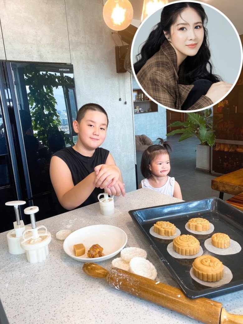 Con sao việt trổ tài làm bánh quý tử nhà lê phương làm bánh trung thu con trai tăng thanh hà cực chuyên nghiệp - 5