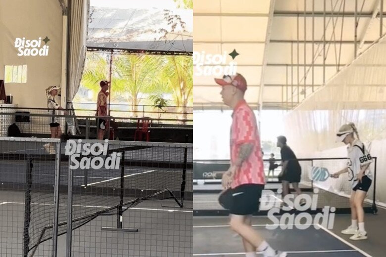 Những cặp đôi bị đồn hẹn hò trên sân pickleball xoài non - gil lê dính nhau không rời quỳnh kool bị chê làm lố - 12