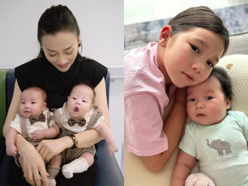 Sao Việt đủ nếp đủ tẻ trong năm rồng: Phương Oanh - Sam sinh đôi cặp long phượng, Hà Anh có 2 con lai Tây