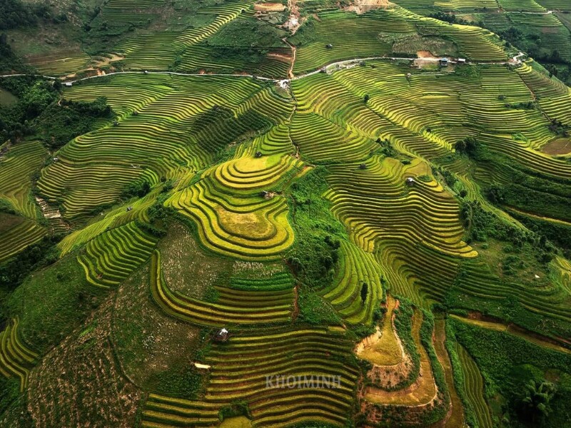 Mù Cang Chải có 2.200ha ruộng bậc thang, trong đó 47% thuộc xã La Pán Tẩn, Chế Cu Nha và Dế Xu Phình. Khu ruộng bậc thang độc đáo bậc nhất này được công nhận là di tích danh thắng cấp Quốc gia. (Ảnh: Khôi Minh)