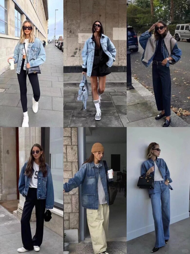 Những chiếc áo khoác denim vẫn là item được những tín đồ thời trang ưa chuộng cho mùa Thu Đông năm nay. 