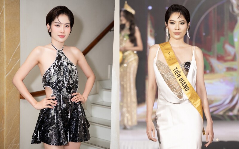 Tham gia Miss Grand 2024 cũng là lần thứ 4 cô tham gia cuộc thi nhan sắc và gây bất ngờ khi lột xác với mái tóc tém cá tính. 

