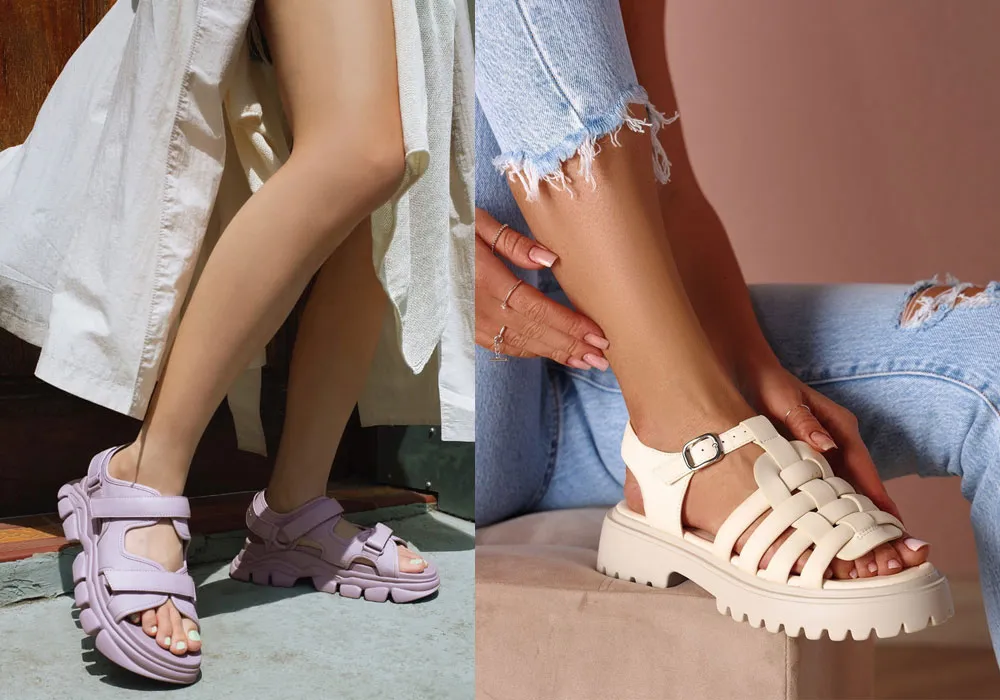 Những đôi sandal đế dày La Mã này từng là item hack chiều cao rất được phái đẹp ưa chuộng. 