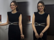 Thời trang - Vợ trẻ của Công Lý diện chiếc váy lắt léo khoe eo, than thở chồng nhìn phát lườm