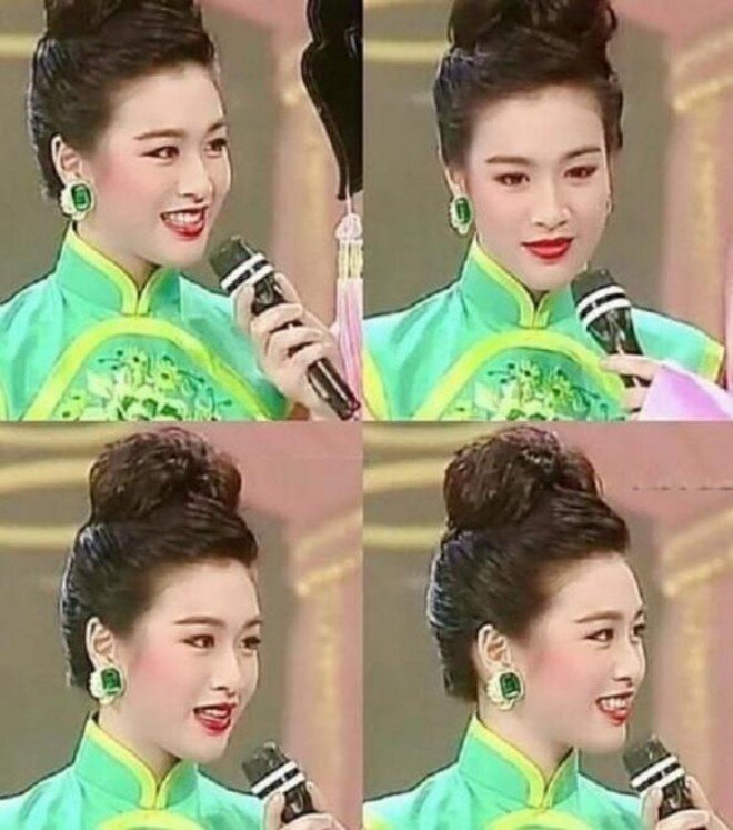 Nhan sắc yêu kiều của Chung Lệ Đề khi tham Miss Chinese International năm 1993 do nhà TVB tổ chức. 