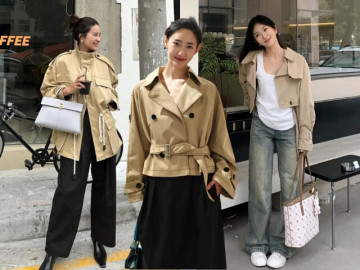 Muốn mặc trench coat đẹp và sang mùa thu, nàng dáng nhỏ nhắn cứ mặc áo khoác dáng ngắn kèm 4 kiểu quần