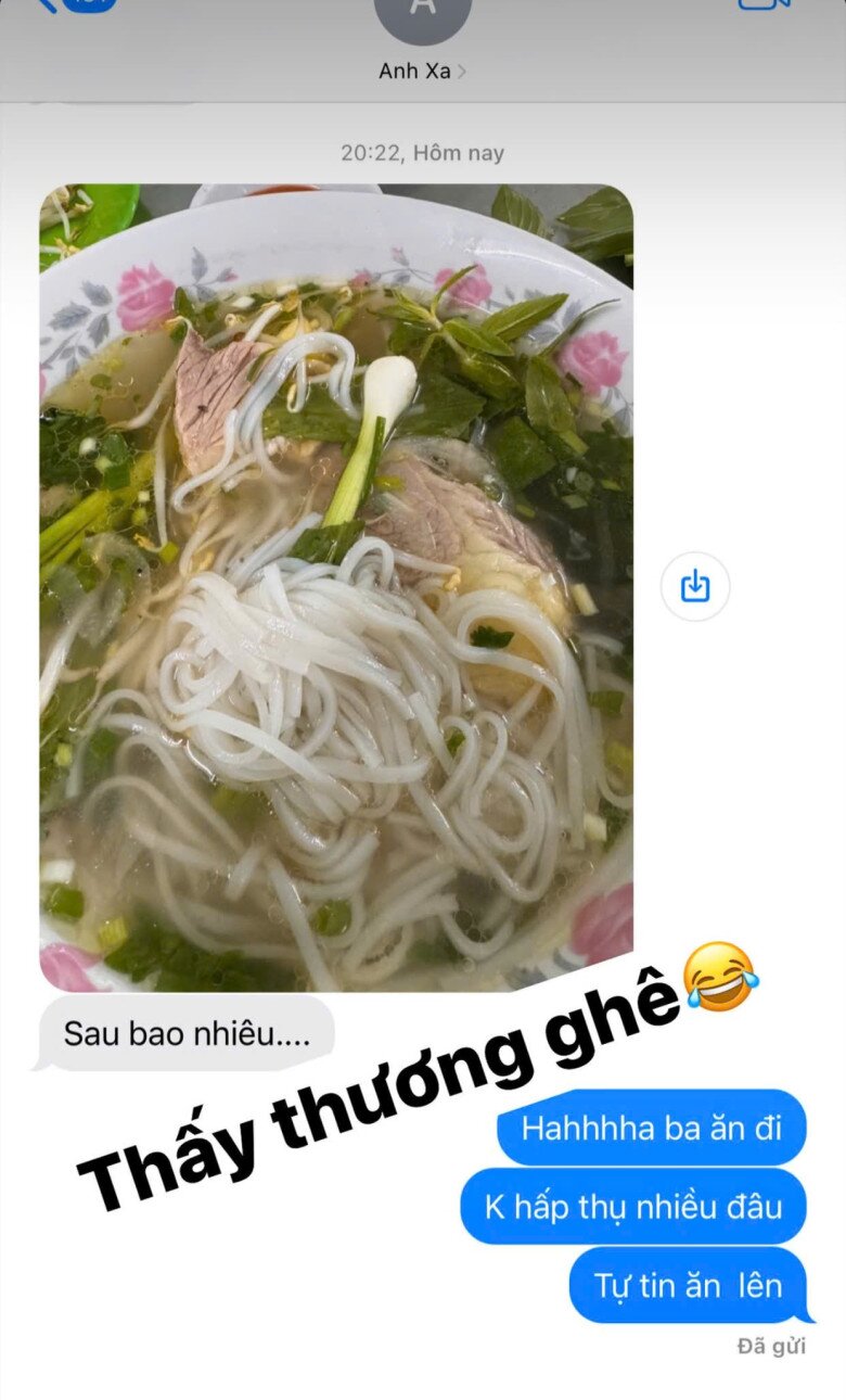 Tin nhắn giữa Trường Giang và Nhã Phương.