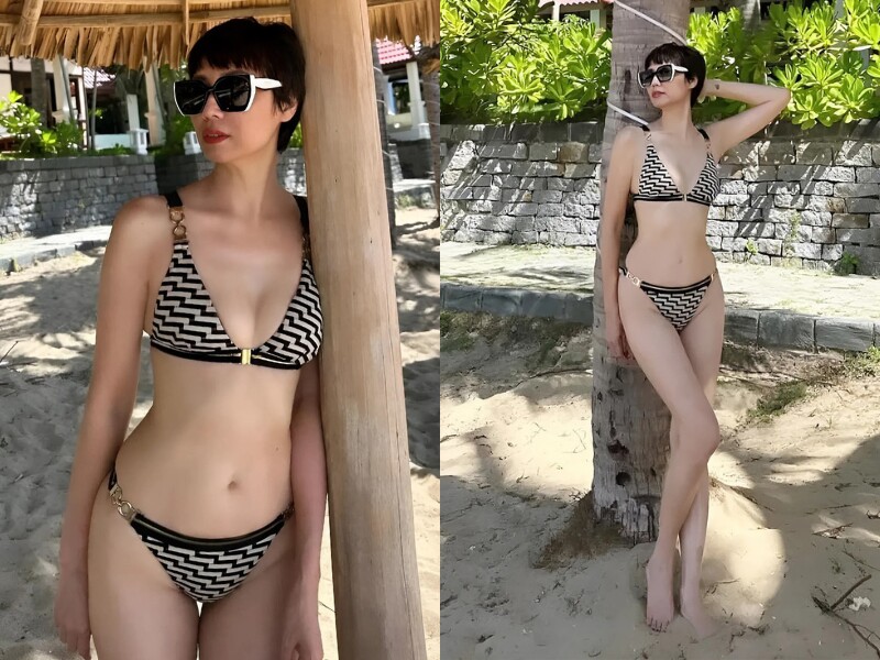 Dù đã qua 2 lần sinh nở, mẹ vợ Đoàn Văn Hậu vẫn tự tin diện bikini, khoe trọn thân hình nuột nà, nóng bỏng. Nhìn những hình ảnh này của bà Mai Đoàn, ít ai có thể tin rằng bà đã là bà ngoại U50.
