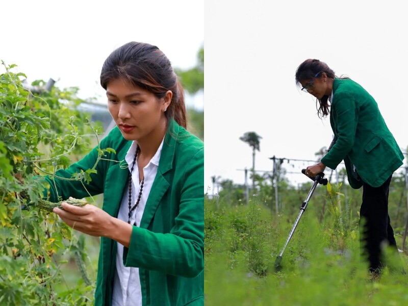 Năm 2021, Oanh Yến bán hết nhà ở TP.HCM để về Đồng Nai sinh sống. "Bỏ phố về quê", cô trút bỏ váy áo lộng lẫy, ăn diện giản dị như nông dân. 
