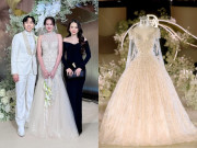 Giải trí - Đám cưới Anh Đức - Quỳnh Anh: Cô dâu diện váy cưới kết 1000 viên pha lê, người "rao bán" chú rể rơi nước mắt