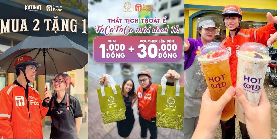 Đối tác Thương hiệu KATINAT, ToCoToCo và Hot Cold đồng loạt tung ưu đãi mua 2 tặng 1 và voucher giảm đến 30.000 đồng cực giá trị.