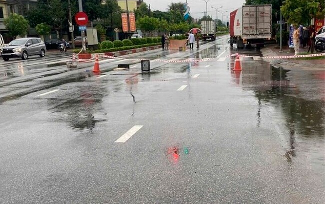 Hiện trường vụ tai nạn.