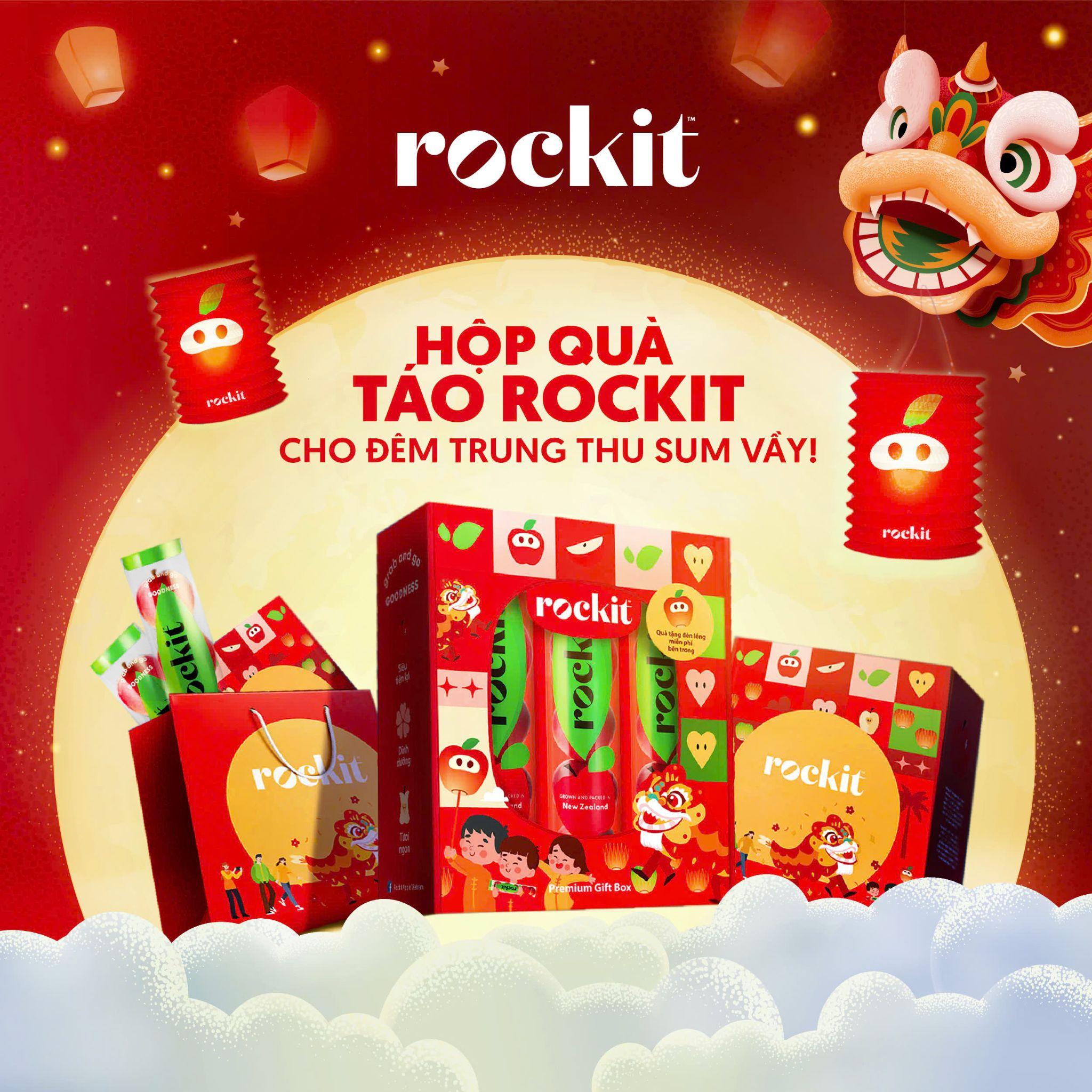 Hộp quà Trung thu Rockit với kích thước nhỏ gọn, tiện lợi.