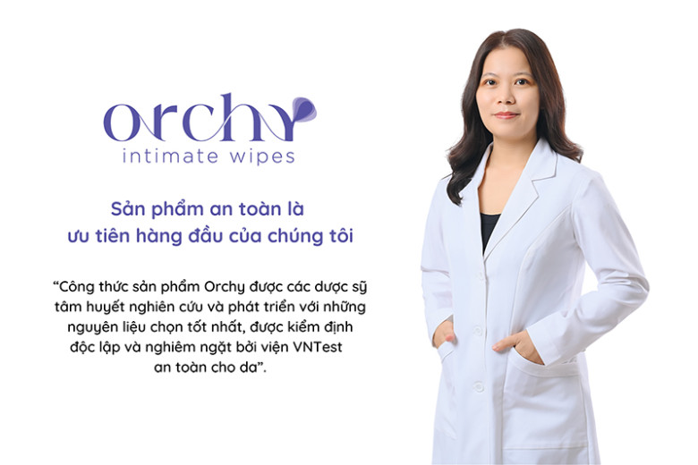 Khăn ướt vệ sinh Orchy được các dược sĩ tâm huyết của Chi Bach Pharma nghiên cứu và phát triển