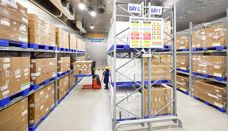 Kho lạnh đạt tiêu chuẩn GSP quốc tế của VNVC.