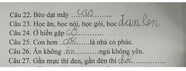 Loạt đáp án thành ngữ “Của ít, lòng…”  của học sinh tiểu học khiến giáo viên “khóc thét”, dân mạng cười bò - 10