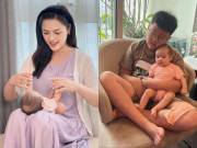 Yêu con - Vừa sinh được 2 tháng, Thu Quỳnh muốn đi làm trở lại, yên tâm giao ái nữ cho con trai lớn chăm sóc