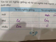 Yêu con - Câu hỏi tiểu học: Đồng nghĩa với "mới" là gì? Đáp án 2 từ cô giáo đưa ra khiến phụ huynh hoang mang