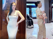 Yêu con - Phương Oanh nuôi 2 con Shark Bình ở khu nhà giàu Hà Nội, ngoài đời mặc đồ bộ chăm con khác xa ảnh mạng