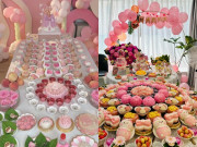 Yêu con - Loạt mâm cúng đầy tháng tone hồng cho bé gái của hội Hot mom Việt đẹp đến mê mẩn, mẹ bỉm tròn mắt