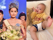 Yêu con - Lê Âu Ngân Anh đăng quang Hoa hậu bị chê xấu, dung mạo con trai sơ sinh chứng tỏ mẹ đẹp tự nhiên