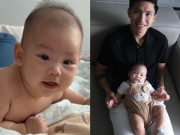 Yêu con - Con trai Top 10 Hoa hậu Việt Nam và cầu thủ ĐTQG Đoàn Văn Hậu 3 tháng tuổi lanh lợi, hưởng nét đẹp cả bố và mẹ
