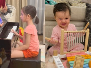 Yêu con - 2 con gái lai của Lan Phương càng lớn càng đẹp giống bố Tây, có tố chất nghệ sĩ giống mẹ