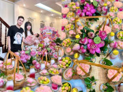 Yêu con - Hotgirl 2k1 sinh con gái với trưởng Công an xã điển trai nhất VTV, làm mâm cúng hoa sen đầy tháng cho ái nữ lạ mắt