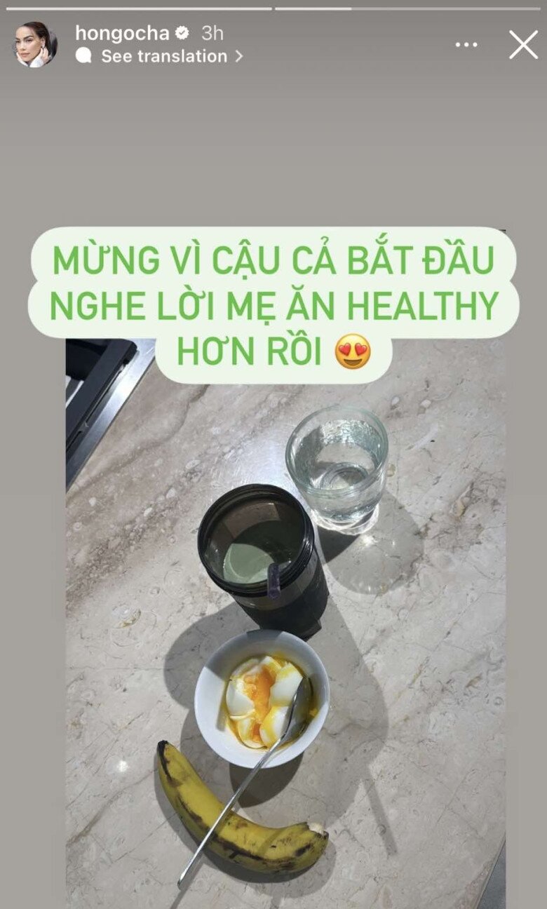 Bữa sáng lành mạnh Hồ Ngọc Hà chuẩn bị cho con trai Subeo.