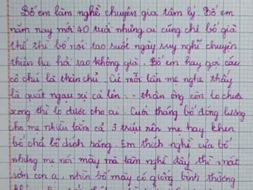 Bài văn tả bố làm chuyên gia tâm lý của học sinh lớp 4 khiến ai đọc cũng cười ná thở