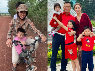 3 Hoa hậu Việt nghiện đẻ nhất nhì Vbiz, cùng lấy đại gia nhưng cảnh chăm đông con lại trái ngược nhau