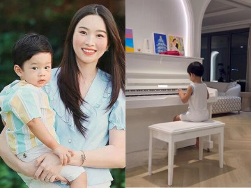 Hiếm hoi lộ ảnh cuộc sống trong cơ ngơi bạc tỷ của con trai Đặng Thu Thảo, cậu bé 4 tuổi đã giỏi nghệ thuật