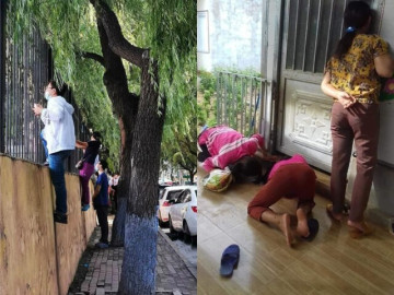 Cảnh tượng phụ huynh "lăn lê bò lết" trong ngày đầu tiên đưa con đi học, ai xem cũng cười bể bụng