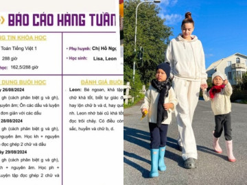 Hồ Ngọc Hà đăng báo cáo học tập của con trai Leon ở trường quốc tế, vui ra mặt khi đọc đánh giá của cô giáo