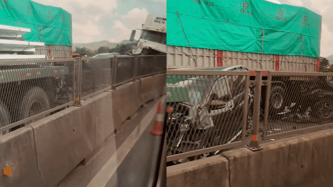 Tai nạn liên hoàn trên cao tốc Mai Sơn - Quốc lộ 45, giao thông tê liệt - 1