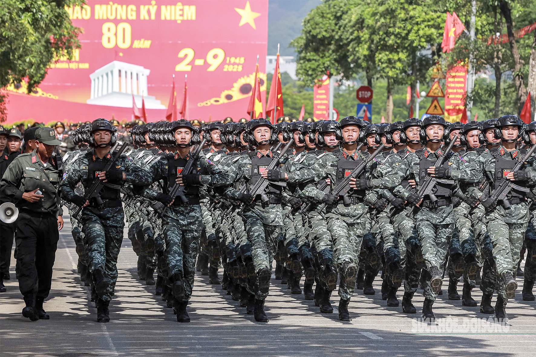 Khối Nam chiến sĩ Cảnh sát đặc nhiệm.