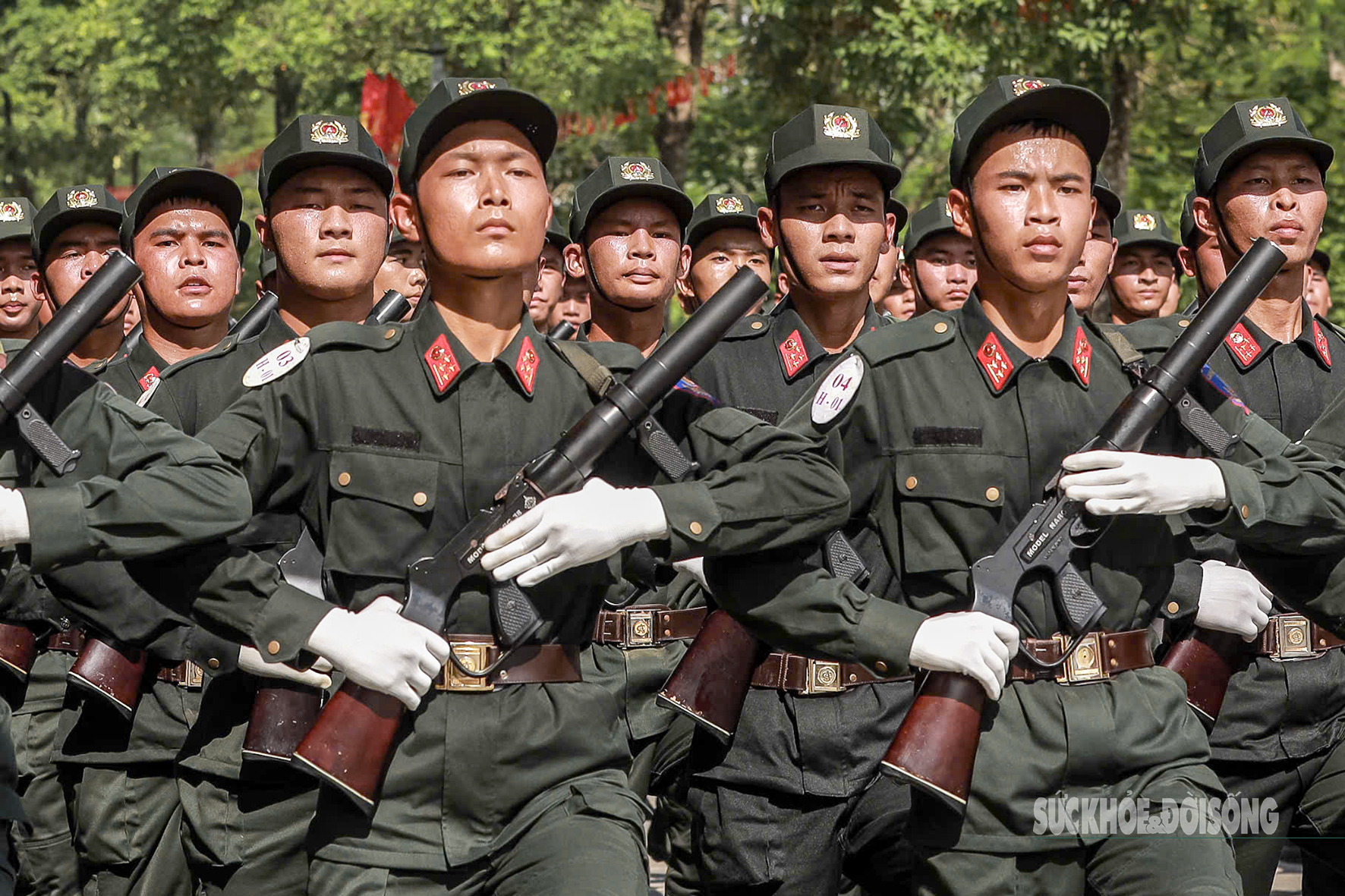 Khối Nam chiến sĩ Cảnh sát cơ động.