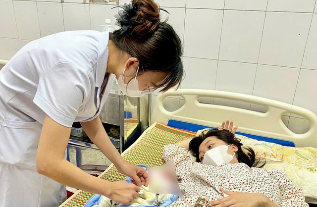 Sức khỏe của bé trai và sản phụ đã hồi phục tốt. Ảnh: BVCC.